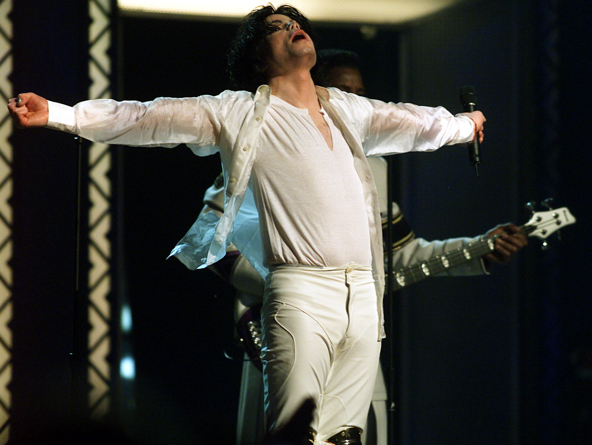 Michael Jackson no Madison Square Garden, em Nova York, em 7 de setembro de 2001 | Beth A. Keiser/AFP