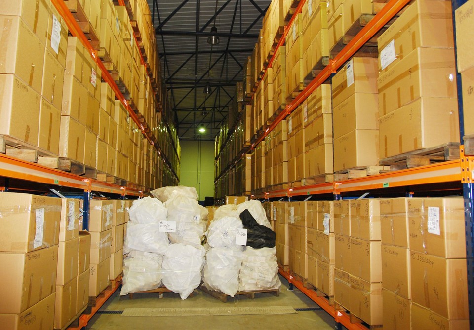 Depósito da Receita Federal, em Foz do Iguaçu: queda de 30% nas apreensões. | Marcos Labanca/Gazeta do Povo