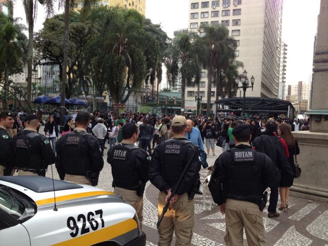 Manifesto teve policiamento e apenas um incidente envolvendo dois menores de idade | 