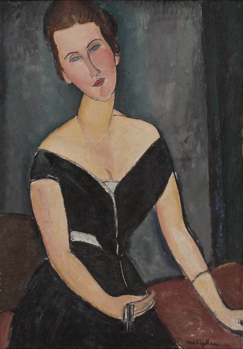 O quadro Madame G. van Muydenfaz parte do acervo do Masp e está na exposição Modigliani: Imagens de Uma Vida | João Musa / Divulgação