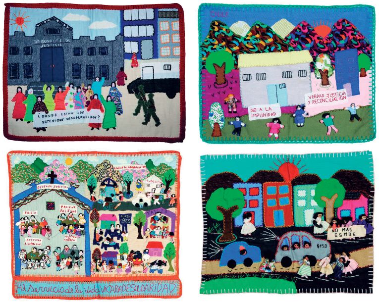 As arpilleras serviram para sustento e protesto de mulheres que tiveram suas famílias desestruturadas pela ditadura | Fotos: Reprodução