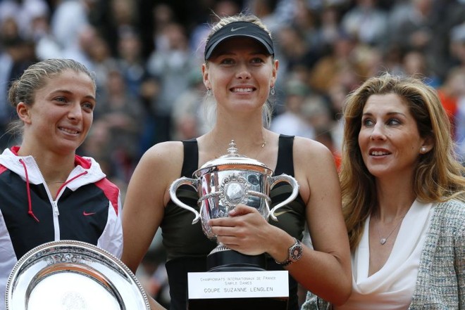 As finalistas ao lado de Monica Seles |