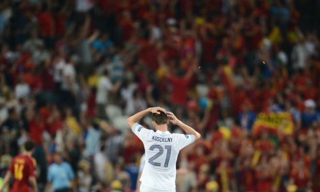 Equipe francesa foi eliminada da Eurocopa, diante da Espanha |
