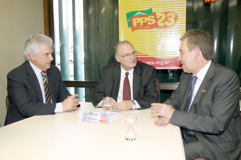 Rubens Bueno, Roberto Freire e Luciano Ducci: a paz foi selada com uma retratação e encontro em Brasília | Robson Gonçalves/Divulgação