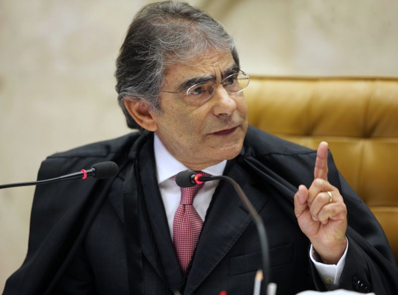 Ministro Ayres Britto: presidente do Supremo se mostrou aliviado com a liberação do parecer de Lewandowski | Carlos Humberto/STF