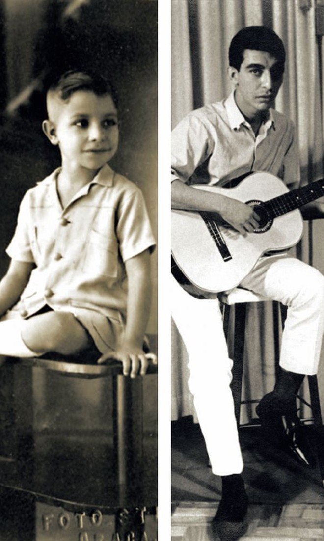 João aos seis anos (esq.) e já na fase adulta, na década de 1960 |