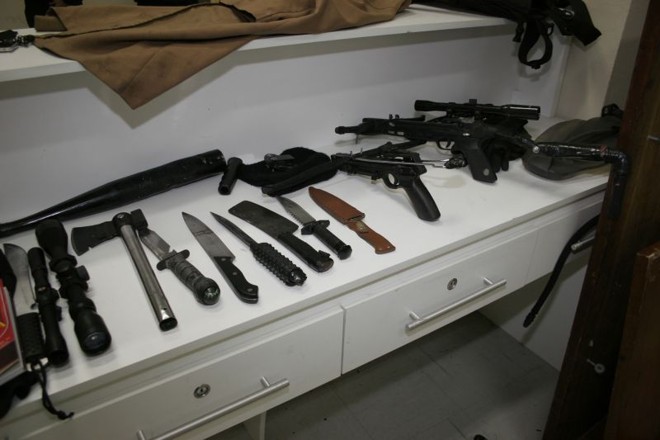 Com Krüger foi apreendido um verdadeiro arsenal |