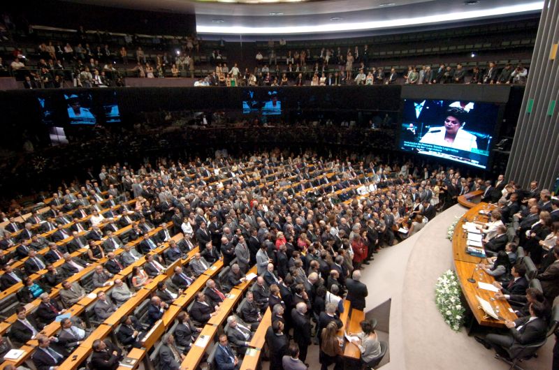 Dilma discursa no Congresso em sua posse: na campanha, presidente disse que a mudança na estrutura de impostos seria a reforma das reformas. Mas o ímpeto esfriou logo depois | J. Freitas/ Agência Senado