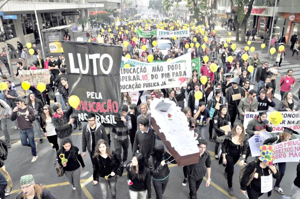 Protesto no Centro da capital