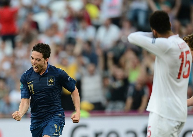 Nasri comemorou seu feito em Donetsk |