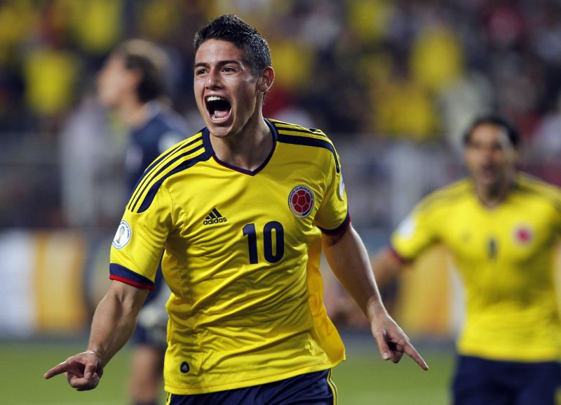James Rodriguez marcou o gol da vitória da Colômbia sobre o Peru, em Lima | Reuters