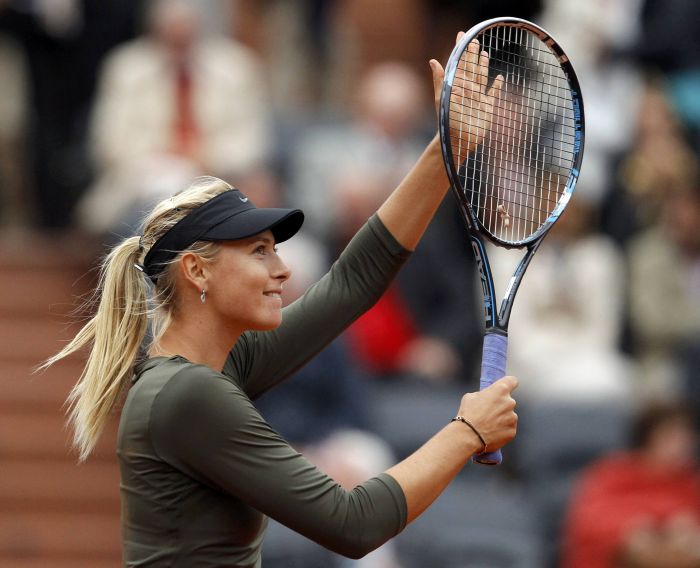 Sharapova precisou se esforçar para vencer Zakopalova nas oitavas de final de Roland Garros | Reuters