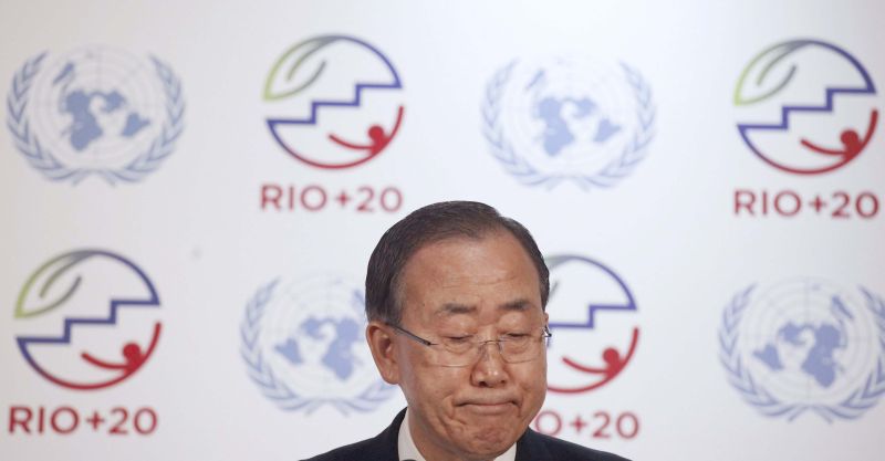 Em meio à decepção geral com o texto final da Rio+20, o secretário-geral Ban Ki-moon reconheceu que também esperava um documento mais ambicioso | Nacho Doce/ Reuters