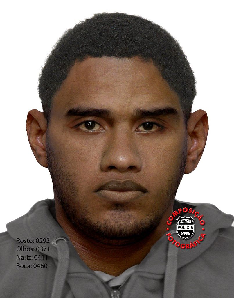 Retrato falado de autor de assassinato no Sítio Cercado é divulgado | Divulgação / Polícia Civil