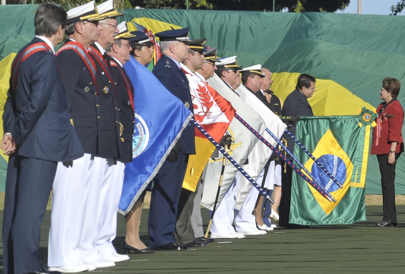 Presidente Dilma Rousseff durante cerimônia de comemoração do 147º aniversário da Batalha Naval do Riachuelo | José Cruz/ABr