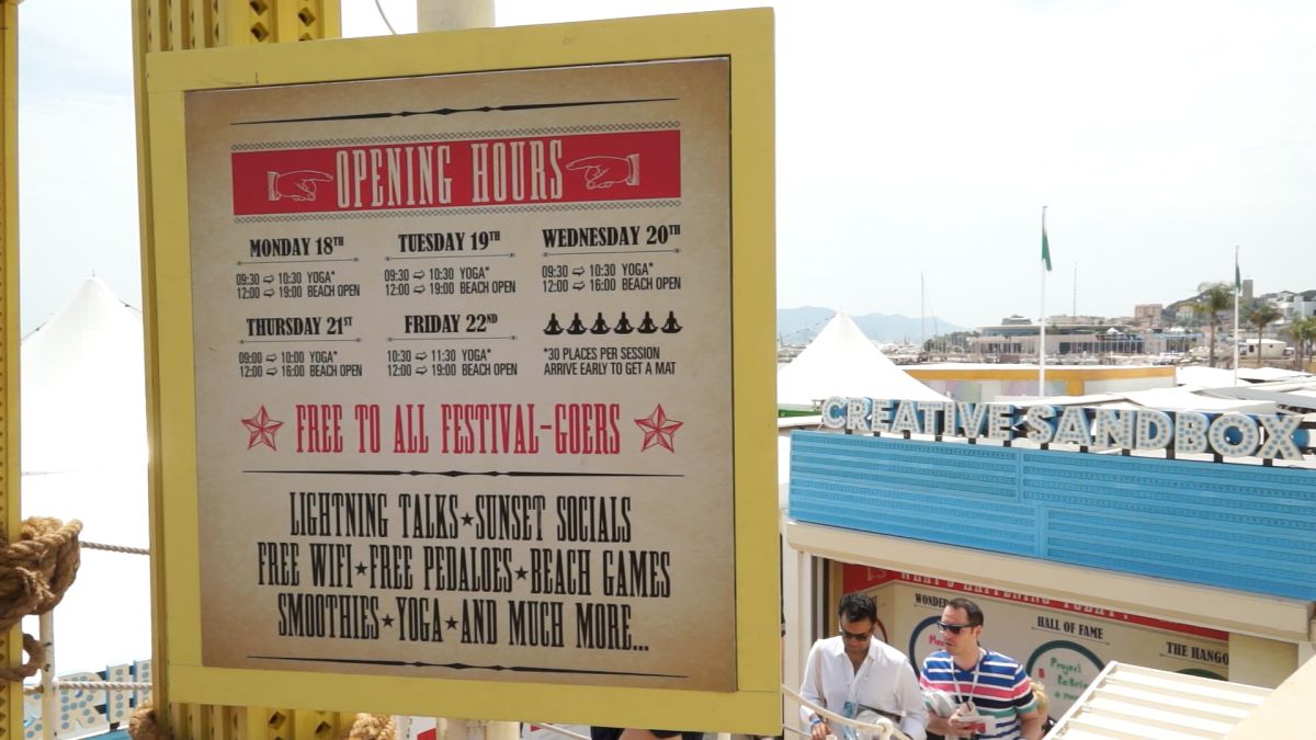 Entrada do Creative Sandbox, espaço do Google à beira-mar. | Fabrizio Rosa