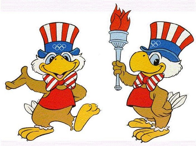 Símbolo oficial dos Estados Unidos, a águia Sam foi a mascote dos Jogos de Los Angeles de 1984 | 