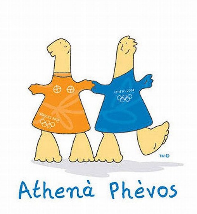 Os irmãos Phevos e Athena, mascotes de Atenas 2004, se tornaram tão impopulares que mal apareciam nas camisetas e outros souvenires | 