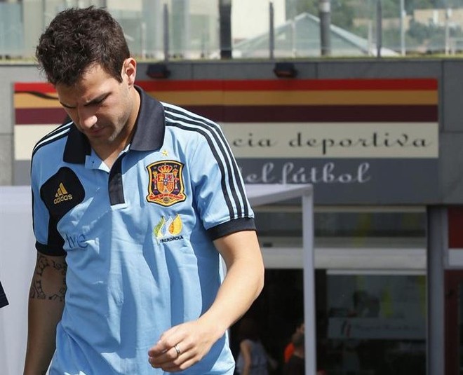 Fabregas voltou a treinar normalmente com a seleção da Espanha | EFE