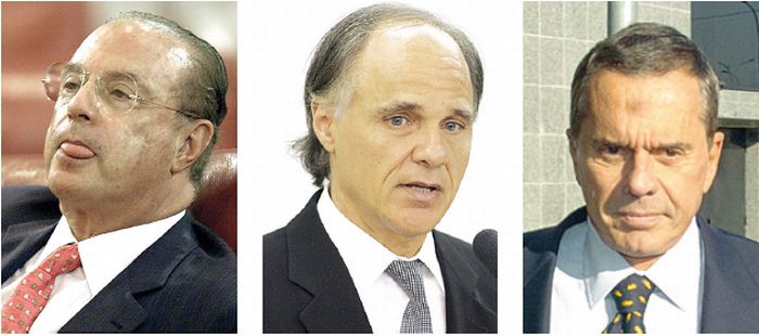 O deputado Paulo Maluf aparece duas vezes na lista; Dantas é citado pelo caso do Grupo Opportunity, em 2008; Cid Ferreira, do Banco Santos, também aparece na relação | Maurício Lima/AFP; Stringer/Reuters; Clayton de Souza/AE