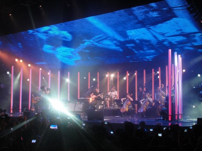 Durante as mais de duas horas de show, todas as atenções ficaram voltadas para Dado, Bonfá e Wagner |