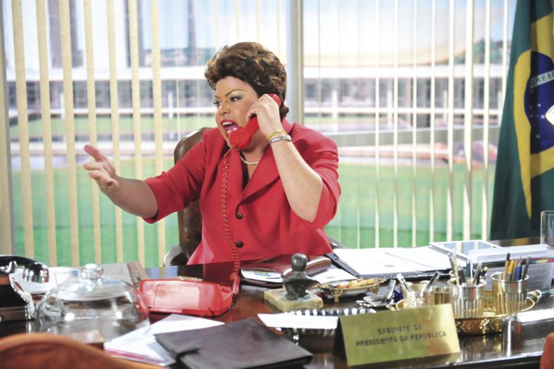 Gustavo Mendes como Dilma Rousseff: melhor momento é quadro sem a presença dos cassetas | João Miguel Júnior/TV Globo
