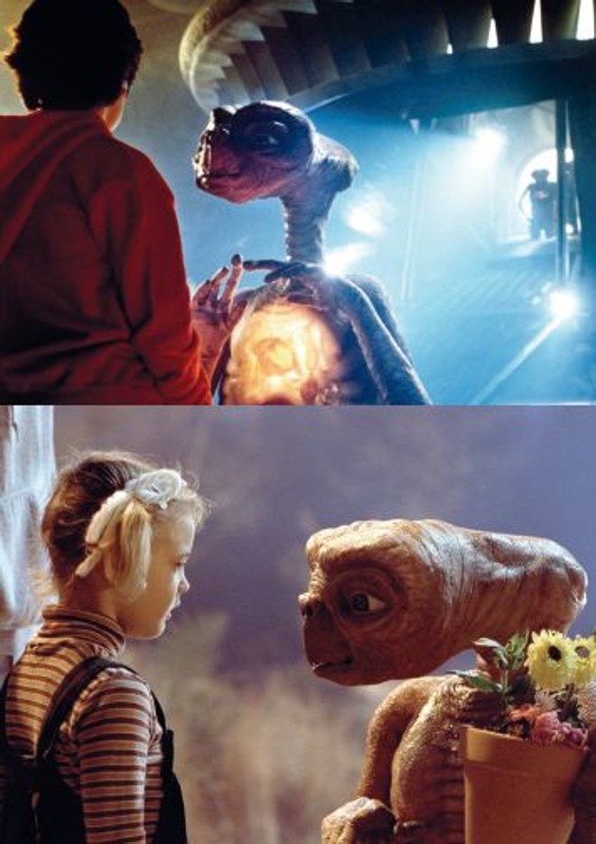 Momento da partida: E.T. volta para casa. Drew Barrymore faz amizade com a criatura de outro planeta |