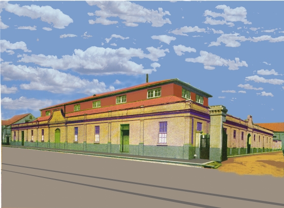 Aspecto do engenho de erva-mate da firma B.R. de Azevedo, na Avenida do Batel, onde hoje está sendo construída a Igreja Batista | Arquivo CD