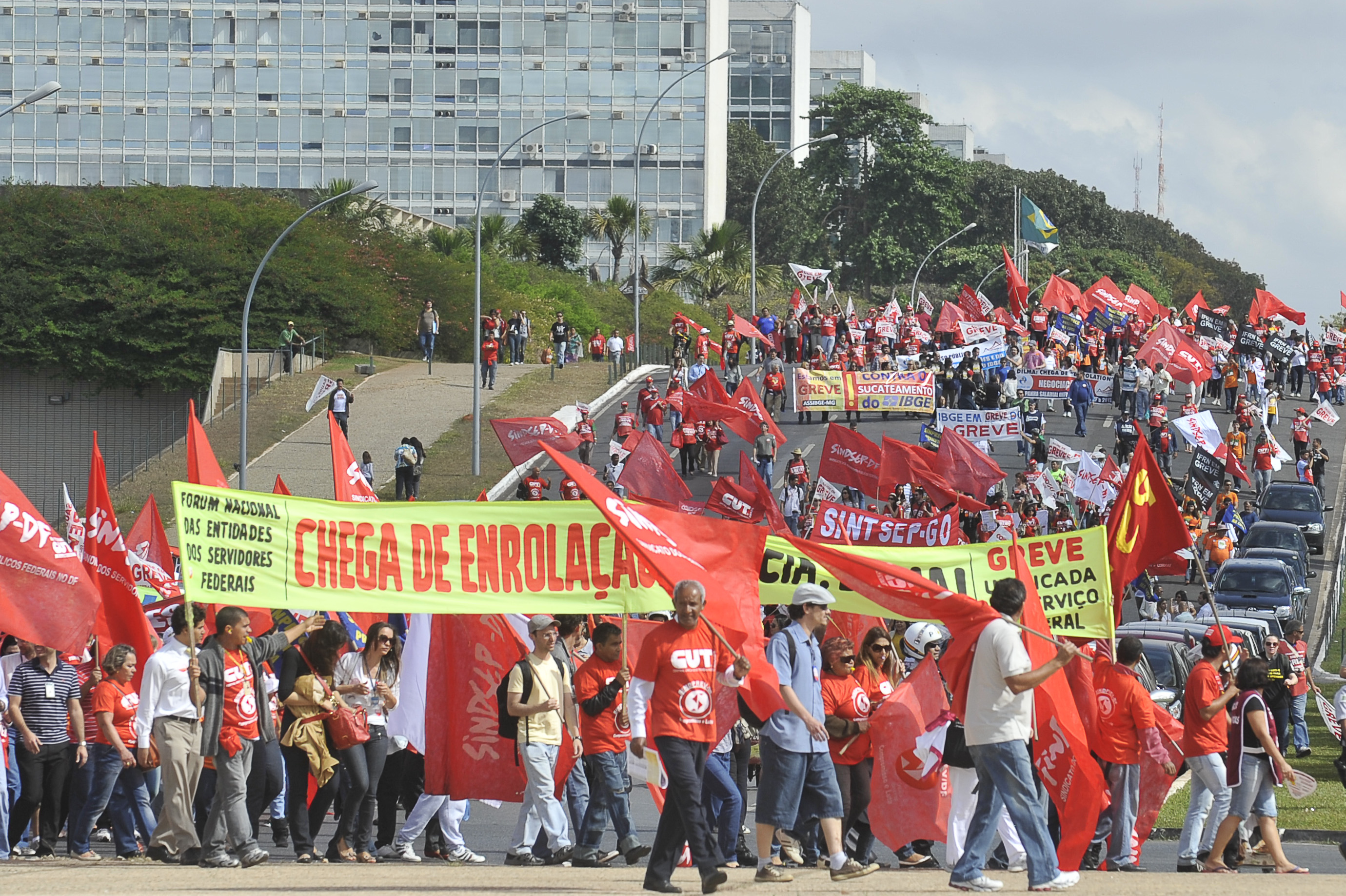 Servidores protestaram nesta quarta-feira em Brasília | Antonio Cruz/Agência Brasil