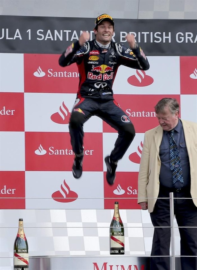 Webber comemora a vitória em Silverstone | 