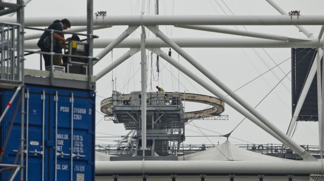 Últimos preparativos do Estádio Olímpico para a cerimônia de abertura dos Jogos | 