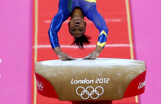 Daiane dos Santos na disputa do salto | 
