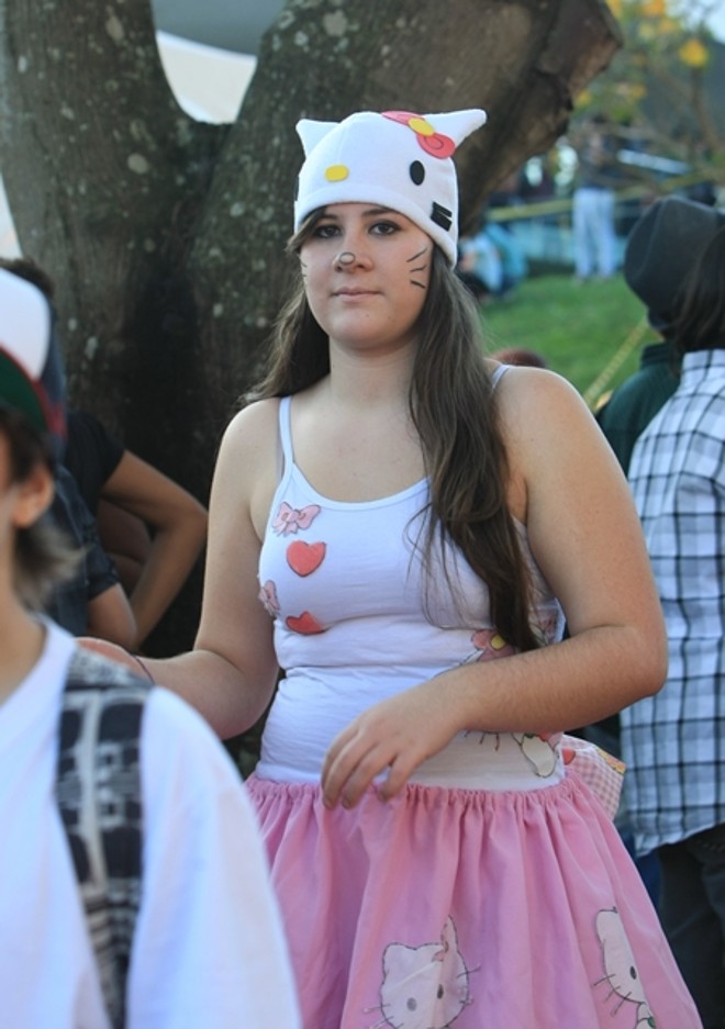 Acessórios e roupas da Hello Kity, personagem japonesa, estavam entre os figurinos mais vistos |