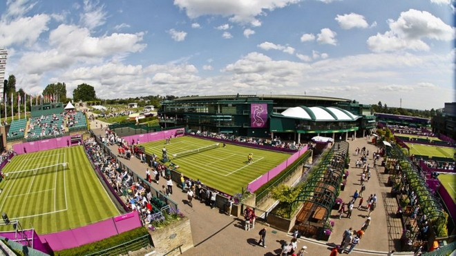 Quadras de Wimbledon decoradas com o tema olímpico | 