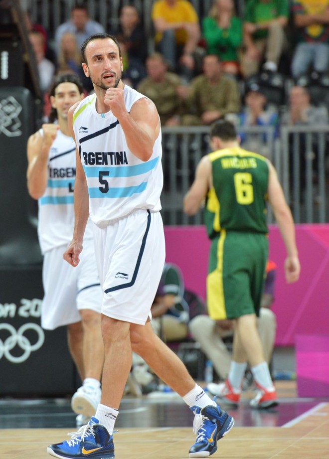 Argentina, de Manu Ginobili, venceu a Lituânia na estreia |