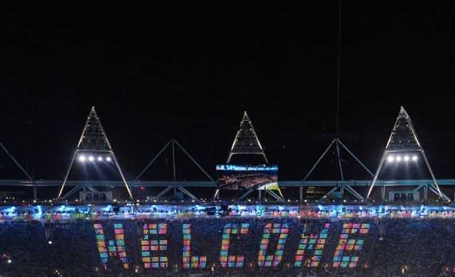 Boas vindas também veio das arquibancadas do Estádio Olímpico de Londres | 