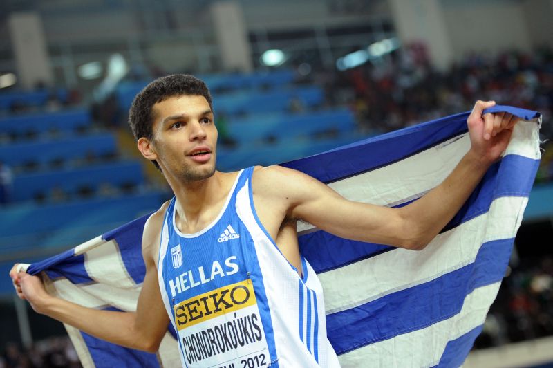 Dimitris Chondrokoukis, campeão do mundo de salto em altura em pista coberta, foi no anti-doping | AFP