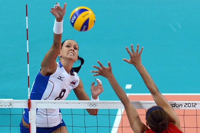 Rússia e Grã-Bretanha jogaram pelo vôlei feminino |