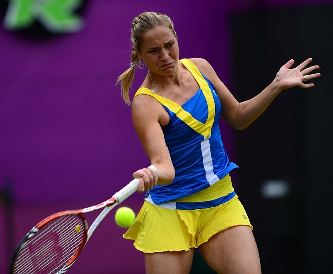O tênis teve suas primeiras partidas, como a que envolveu a ucraniana Kateryna Bondarenko |