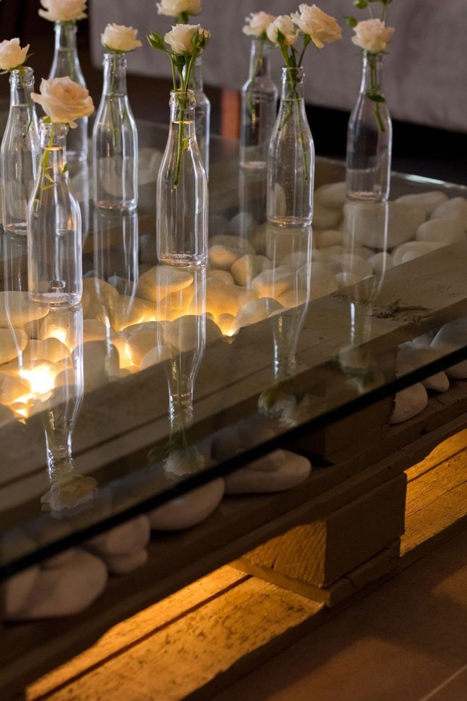 Detalhe da mesa de centro |