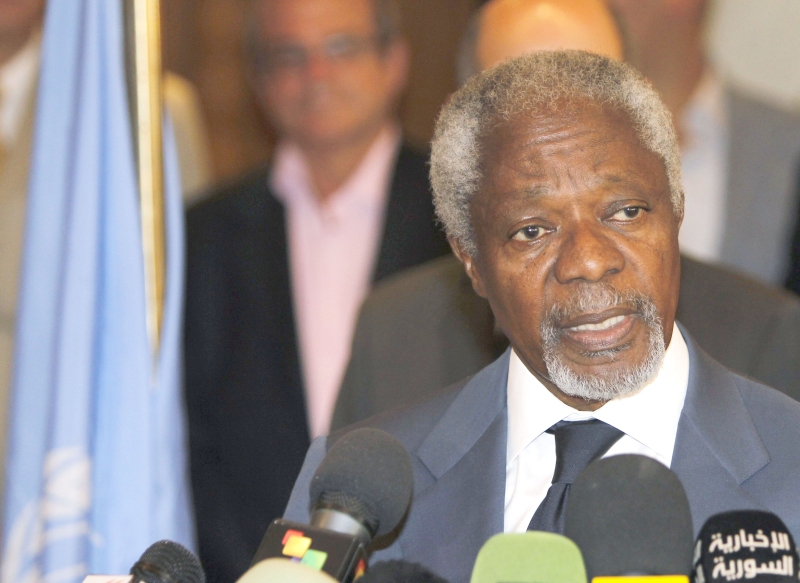 Kofi Annan, que foi enviado da ONU à Síria | Khaled al-Hariri/Reuters