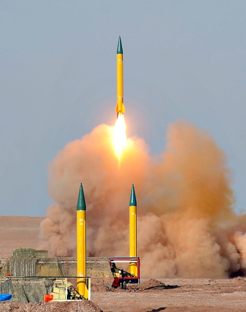 Foto de teste de míssil divulgada pelo Irã | Isna/AFP