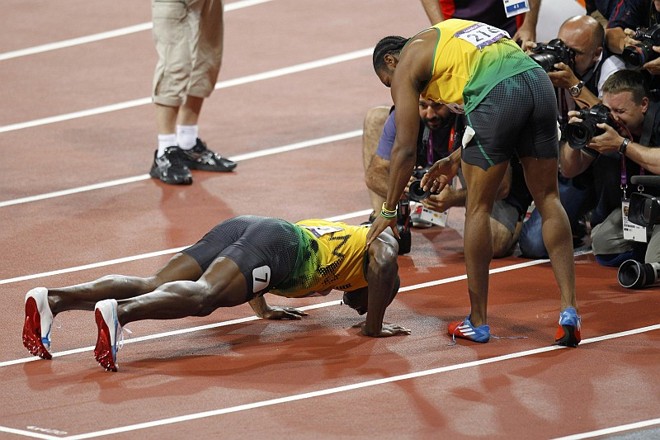 Bolt comemorou de jeito diferente o ouro | 