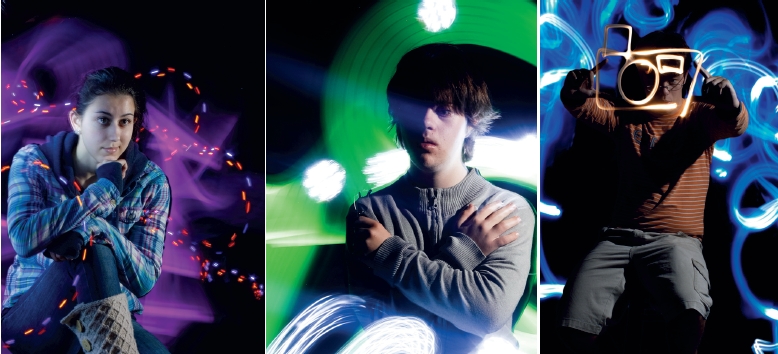 Os autorretratos de Gabriela, Igor e Bruno, três dos nove participantes do projeto Fotografia para Adolescentes | Fotos: Divulgação