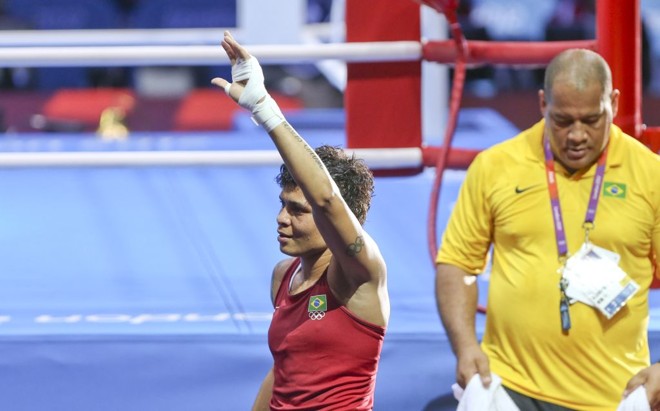 Adriana Araújo ganhou o bronze no boxe. Esta foi a medalha número 100 da história do país em Jogos |