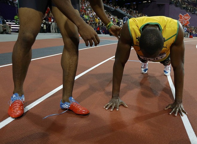 Bolt fez flexões para comemorar o ouro | 