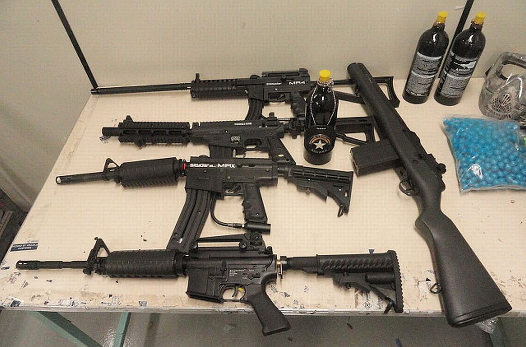 Sete armas de paintball são apreendidas pela Receita Federal | Divulgação / Receita Federal