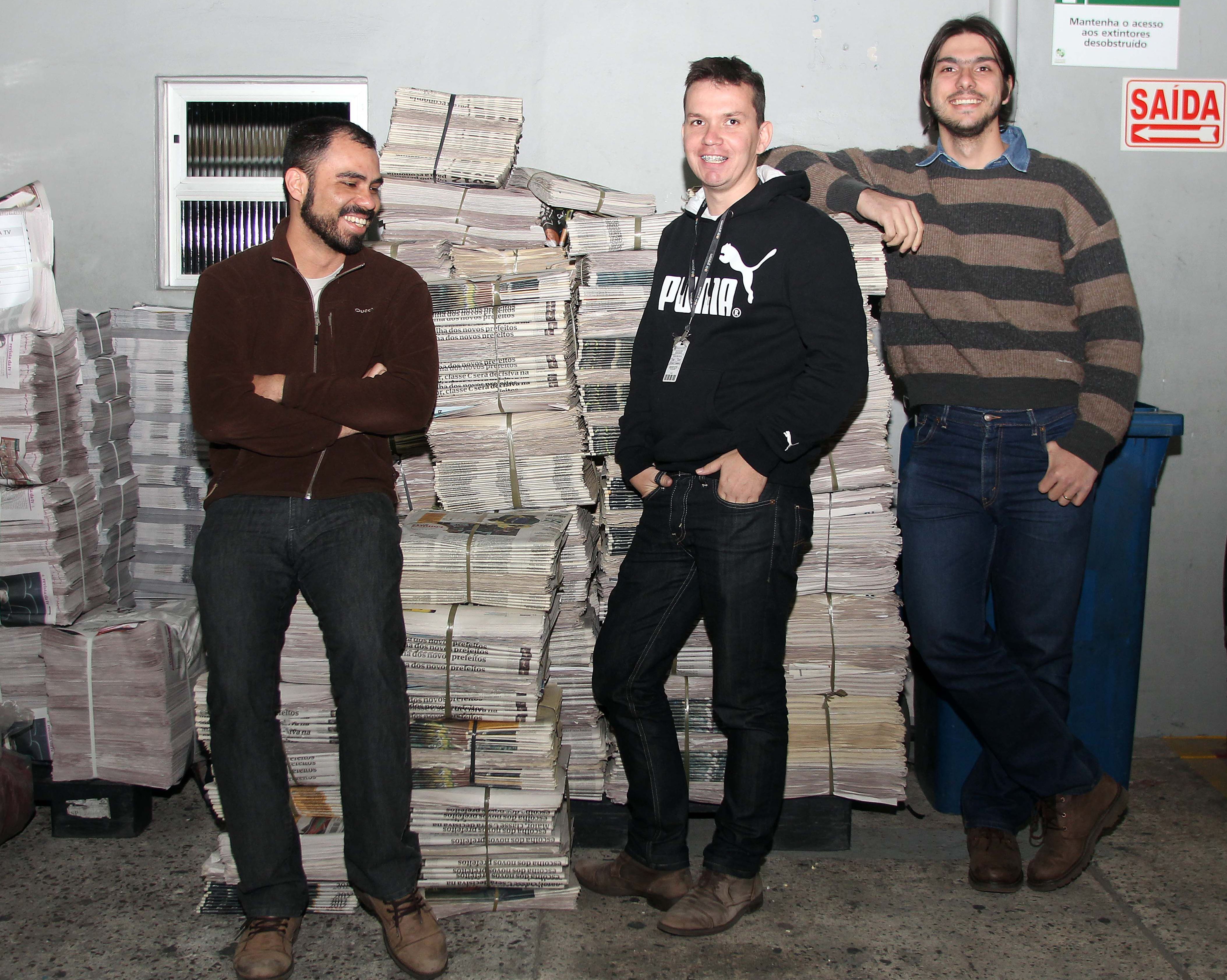 Designers Osvalter Urbinati Filho, Lucio Barbeiro e Robson Vilalba | Walter Alves / Gazeta do Povo