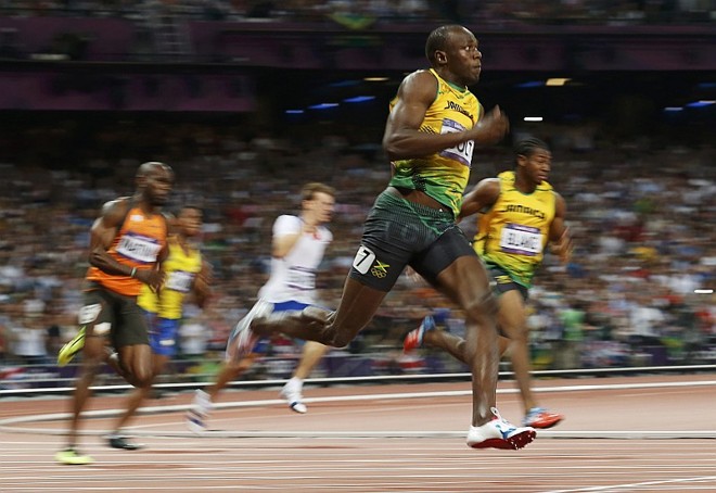 Jamaicano foi seguido de perto por Yohan Blake, também da Jamaica | 
