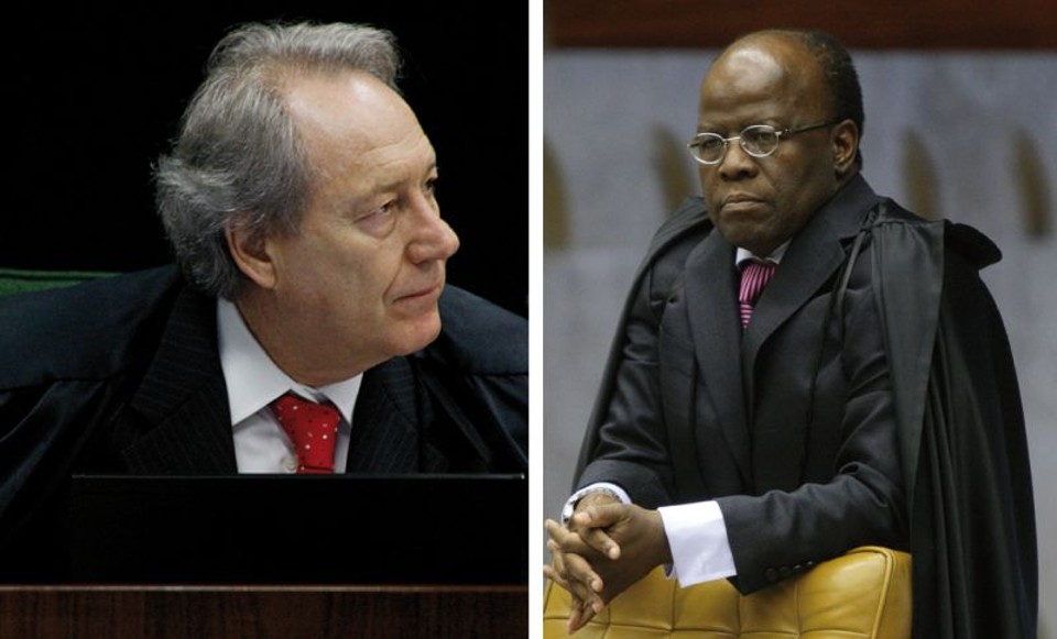 Ricardo Lewandowski, ministro-revisor do mensalão, e Joaquim Barbosa, ministro-relator do mensalão | Gervásio Baatista/STF e Fellipe Sampaio/STF